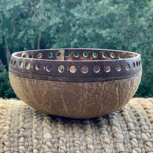 Coconut Bowl handcarved - RUSTIC design