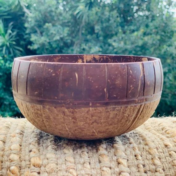 Coconut Bowl Handcarved Savannah Design