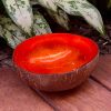 Lacquered Coconut Bowl - Burnt Orange